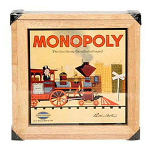 Monopoly Nostalgie klassisches Spiel Brettspiel 1935 Design in Holzbox Deutsch