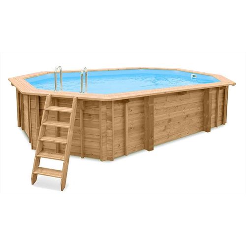 Bali Holzpool oval 6,40 x 4,00 x 1,38 m | Basic-SET