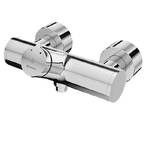 Schell Vorwand-Duscharmatur VITUS VD-SC-M/u chrom, Selbstschluss Mischwasser, Duschanschluss unten mit Desinfektion