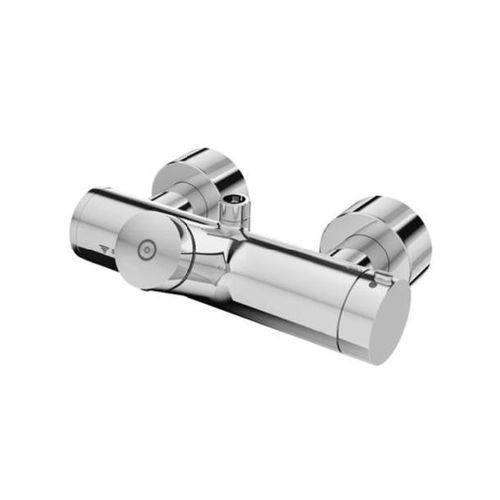 Schell Vorwand-Duscharmatur VITUS VD-SC-T/o chrom, Selbstschluss Thermostat, Duschanschluss oben mit Desinfektion