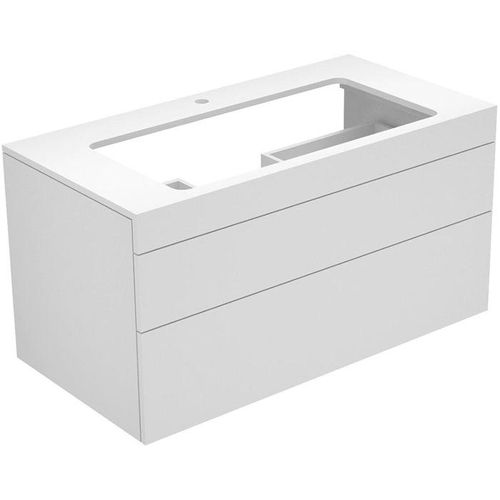Keuco Waschtischunterbau EDITION 400 1050 x 546 x 535 mm, mit Hahnlochbohrung trüffel/trüffel