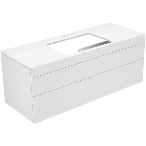 Keuco Waschtischunterbau EDITION 400 1400 x 546 x 535 mm, mit Hahnlochbohrung trüffel/trüffel