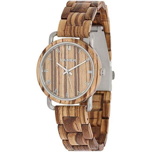 LAiMER Damen Uhr 0116 Greta Zebranoholz Vegan