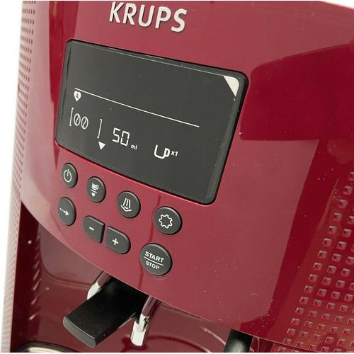 Krups EA815570, Espressomaschine, 1,7 l, Kaffeebohnen, Eingebautes Mahlwerk, 1450 W, Schwarz, Rot