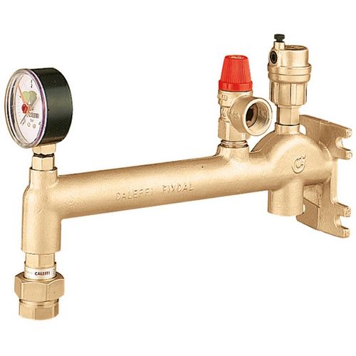 Caleffi Gefäß-Anschlussgruppe Fixcal 336 mit Kappenventil Messing