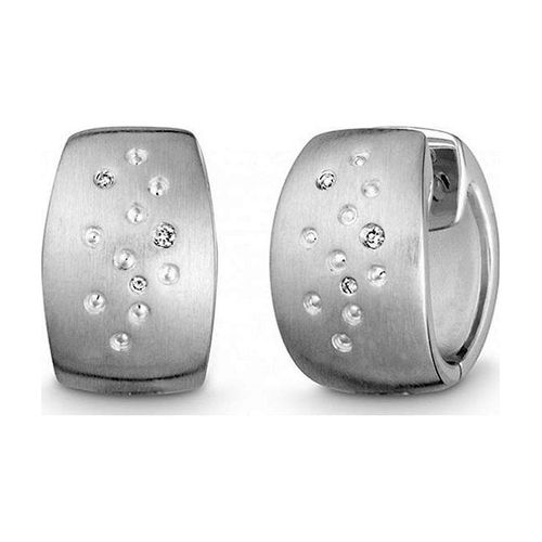 Quinn - Silbercreolen mit Brillanten 0,06 ct - 0368939