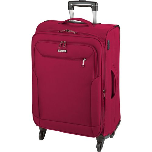 Trolley groß 4 Rollen Koffer Leicht 76 cm Weicher Stoff Rot 110 Liter Bowatex