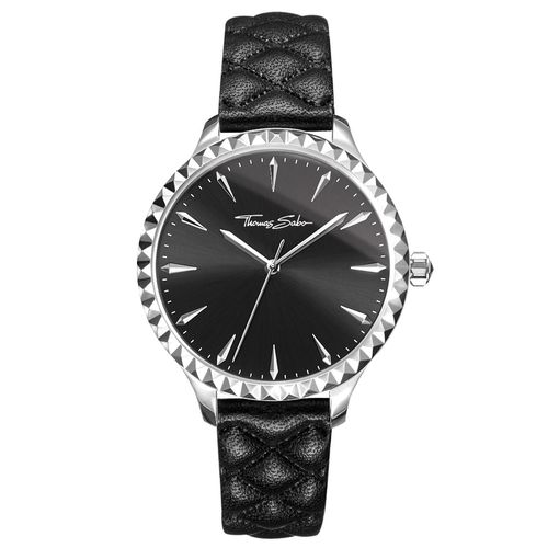 THOMAS SABO Damen Uhr Armbanduhr Rebel at Heart WA0321-203-203-38 MM Leder