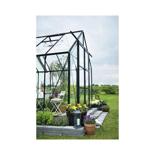 Gewächshaus Halls Magnum 128 9,9m² Alu grün 3mm Blankglas