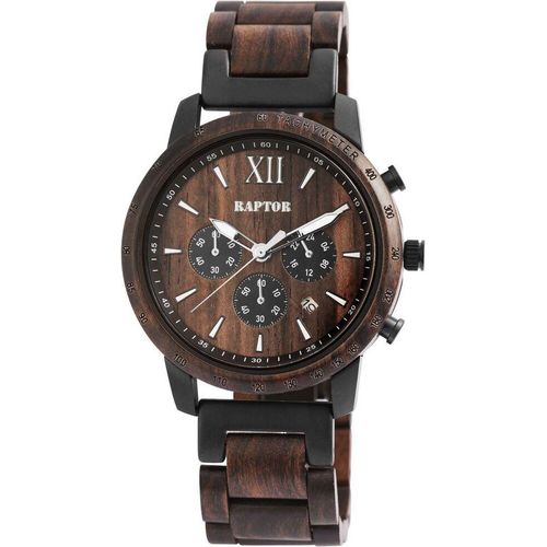Raptor Herren Uhr Holz Armbanduhr Sandelholz RA20255-002