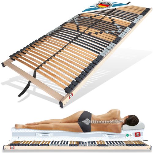 Lattenrost 80x200cm 42 Leisten starr nicht verstellbar 7 Zonen Fertig Montiert
