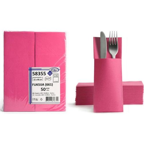 1250 Airlaid Besteckservietten Bestecktaschen fuchsia