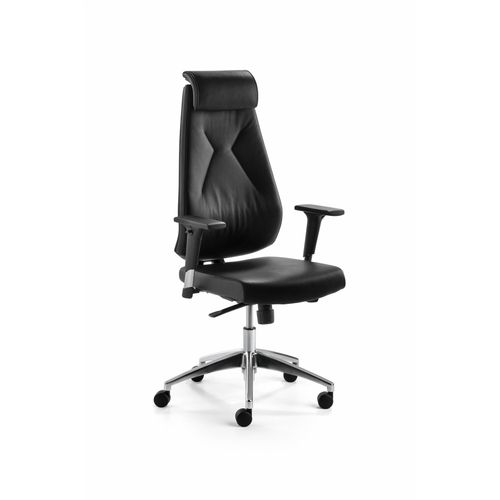 Mayer Sitzmöbel Drehsessel Echtleder schwarz 2462