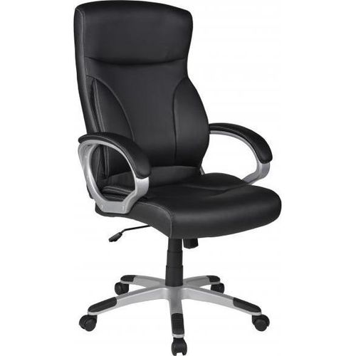 Chefsessel Cosimo XXL ergonomisch schwarz/silber 150 KG Gasdruckfeder