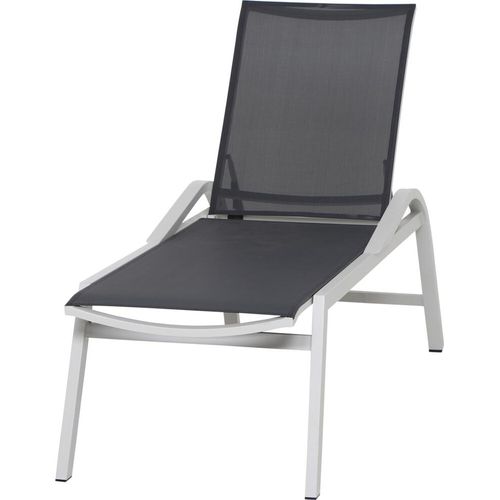 Sonnenliege / Gartenliege Siena Garden Milos Alu grau/schwarz