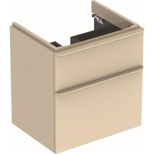 Geberit Smyle Square - Waschtischunterschrank, 584x470x617 mm, 2 Auszüge, sandgrau 500.352.JL.1