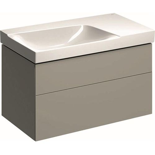 Geberit Xeno 2 - Waschtischunterschrank 900 mm mit Ablagefläche, Auszug mit LED-Beleuchtung, greige 500.515.00.1
