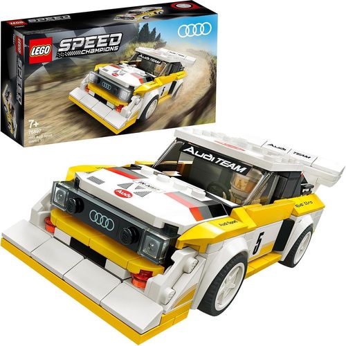 LEGO 76897 Speed Champions 1985 Audi Sport quattro S1, Spielzeugauto für Mädchen und Jungen ab 7 Jahre, Bausatz für Modellauto, Rennauto