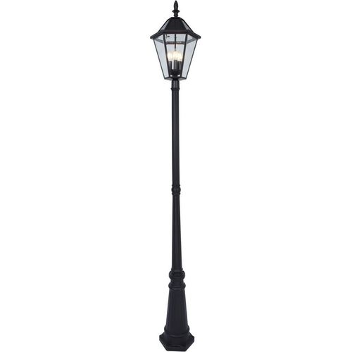 LUTEC London Kandelaber, Armleuchter Solar 3fach E12 2700 K 6W IP44 Schwarz