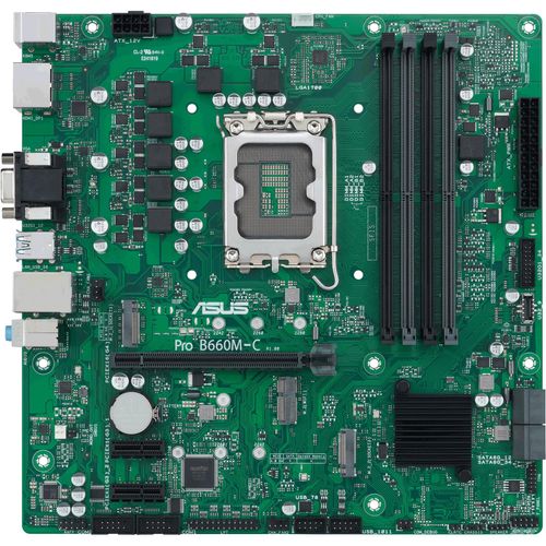 ASUS Pro B660M-C-CSM - Motherboard - micro ATX - LGA1700-Sockel - B660 Chipsatz - USB-C Gen1, USB 3.2 Gen 1 - Gigabit LAN - Onboard-Grafik (CPU erforderlich)