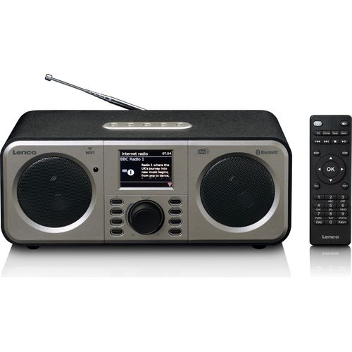 Lenco DIR-141BK - Internetradio mit DAB+, Bluetooth® und Spotify Connect, Schwarz