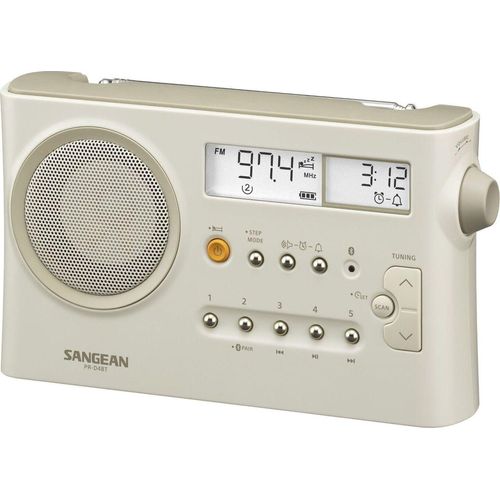 Sangean PR-D4 BT Am/FM/Radio de Digitales Tuning mit Bluetooth, Uhr, Alarm