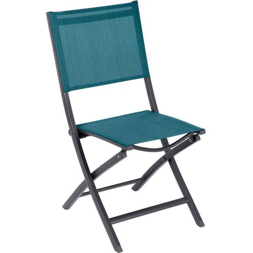 Set mit 4 klappbaren Gartenstühlen Essentia Entenblau & Graphit - Hespéride
