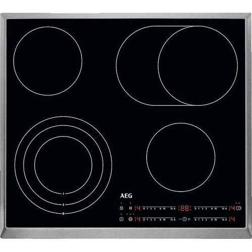 AEG HRB6447AXB Glaskeramikkochfeld autark 60cm – 4 Zonen mit Bräter- und Dreikreiskochzone