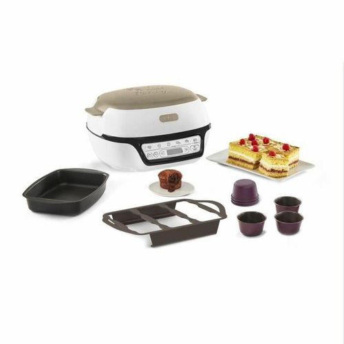 TEFAL Intelligente Kuchenmaschine, 5 präzise Programme, Antihaft-Form, 6 Creabake-Muffinformen, Cake Factory KD804910