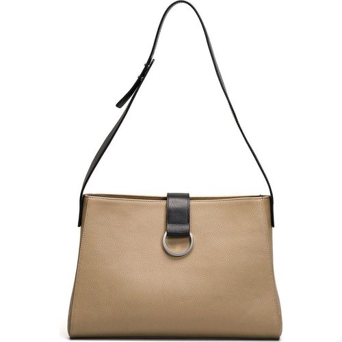 Ledertasche mit verstellbarem Riemen MASHA Beige