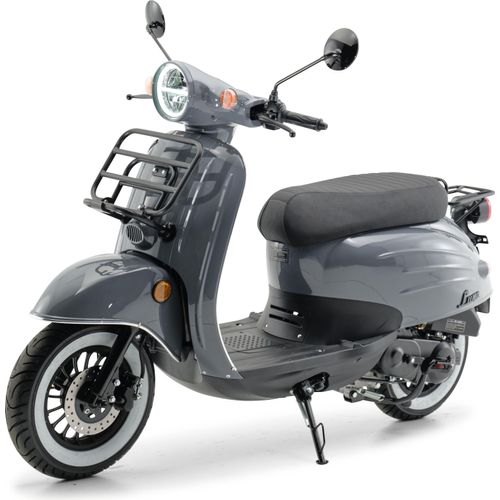 Motorroller Retro Luna Grau 50 ccm 45 kmh Moped Scooter
