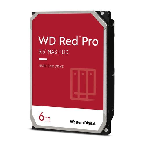Western Digital Red Pro 6TB HDD NAS 7200 Giri/min 3,5