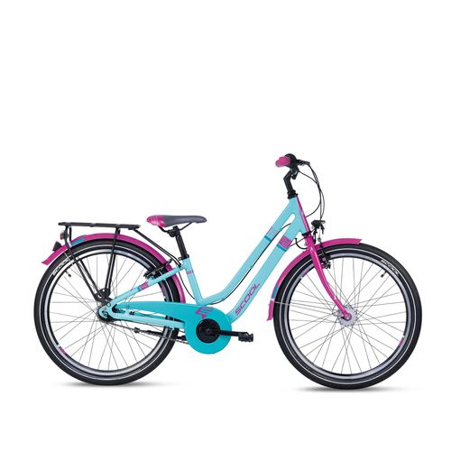 S'COOL chiX twin 24 Zoll 7-Gang Nexus Ocean/Pink | Kinderfahrrad | Jugendfahrrad | 24 Zoll | leichtes Fahrrad | 7 Gang