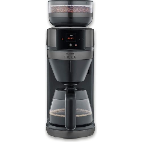 SEVERIN Filterkaffee-Vollautomat FILKA KA 4854 KA 4854 aus Edelstahl, dark inoxmattschwarz