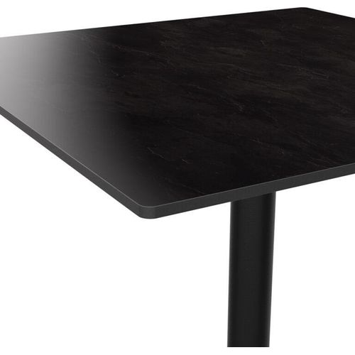 Gastro Terrassentisch Luna Wackelfrei | 70x70 cm | HPL Compact | dunkler Schiefer | klappbar | selbstregulierend
