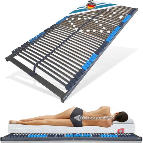 Lattenrost 140x200 cm 7,5 cm Hoch 42 Leisten 7-Zonen Schulterzone Härteregulierung Germany