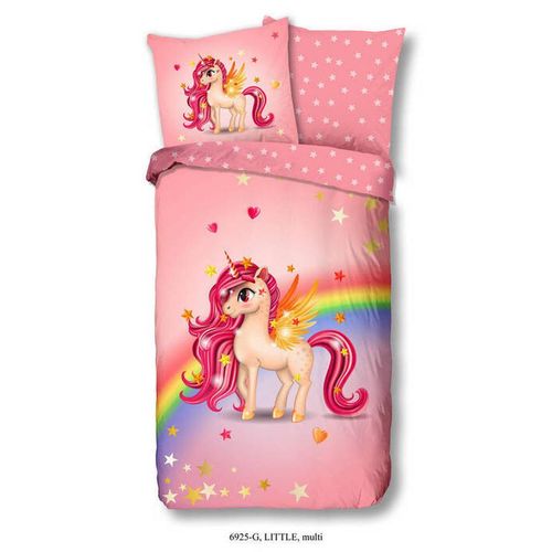 Mid.you Kinderbettwäsche , Pink , Textil , Pferd , 135x200 cm , Oeko-Tex® Standard 100 , pflegeleicht, atmungsaktiv, weiche und anschmiegsame