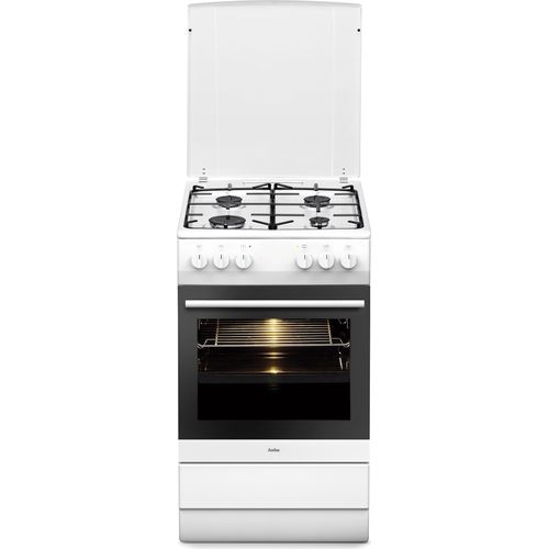 AMICA SHEG 11557 W Gasherd mit Elektrobackofen weiß
