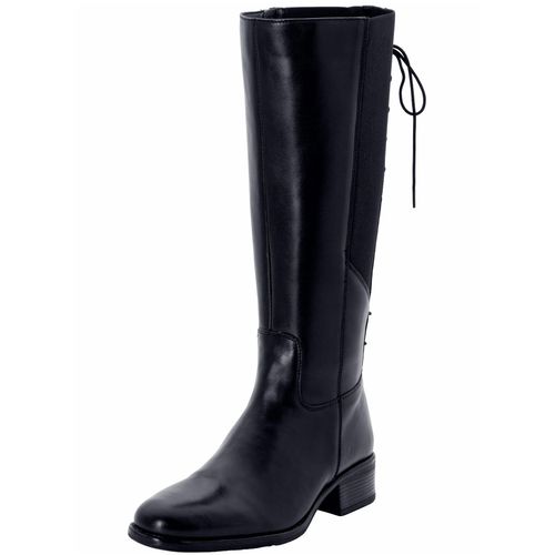 Weitschaftstiefel SHEEGO, Damen, Gr. 37, schwarz, Glattleder, Leder, Schuhe