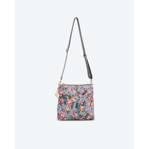 Umhängetasche mit Blumendruck