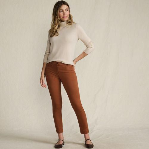 Slim Fit 7/8-Chinos Mid Waist für Damen, Damen, size: regular, Orange, Baumwolle/Lyocell (Viskose)/Baumwoll-Mischung, by Lands' End