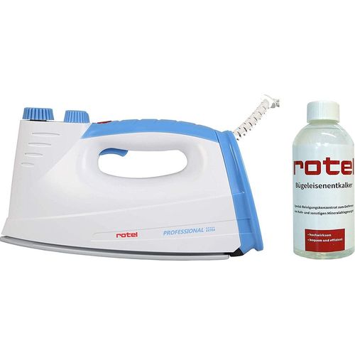 ROTEL Prof Extra Bügeleisen - Keramiksohle BLAU+Rotel Bügeleisenentkalker 500ml