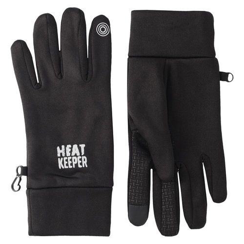 Fleecehandschuhe HEATKEEPER, Damen, Gr. XXL, schwarz, Fleece, Obermaterial: 92% Polyester, 8% Elasthan, unifarben, casual, Handschuhe, mit Silikon-Finish an der Handfläche und I-Touch-Profile an Daumen