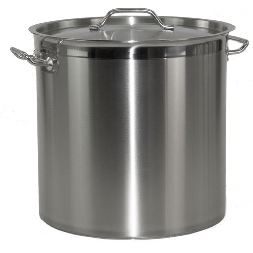 Kochtopf aus Edelstahl mit Randverstärkung und Deckel Ø40cm H40cm 50,2Liter