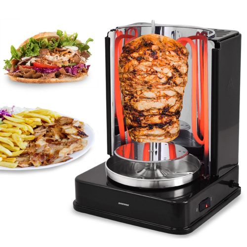 Syntrox Germany Hähnchengrill Tubsol – Vielseitiger Döner-, Gyros- und Schaschlikgrill mit 1400 Watt Leistung, für 3 kg Fleisch, einfach zu reinigen