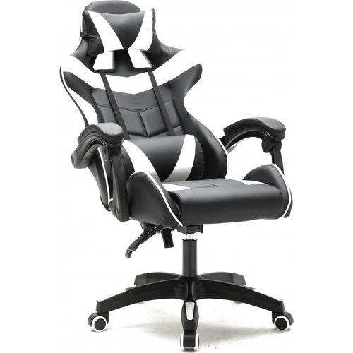 Gaming Stuhl Cyclone Teenager - Bürostuhl - Racing Gaming Stuhl - Weiß Schwarz