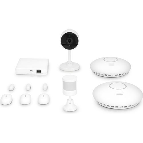 Alecto SMART-SAFETY1 - Smart-Home Starterset – Bridge - Rauchmelder 2x - WLAN-Kamera - Fenster-/Türsensor 3x – Bewegungssensor – ZigBee-Protokoll