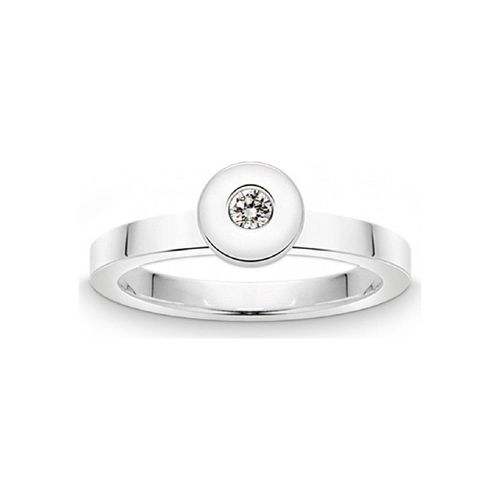 Quinn - Silberring mit Brillant 0,05 ct - 02181862 - Weite 56