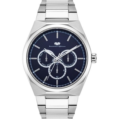 Herren Multifunktionsuhr silber Edelstahl silber