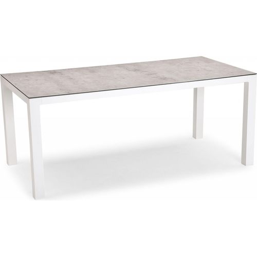 Tisch Houston 160x90cm weiss/silber